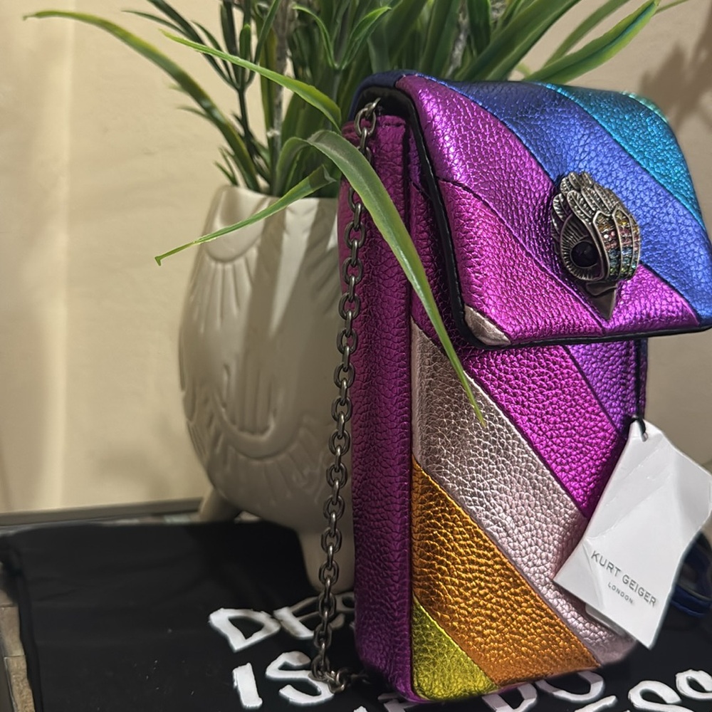 Kurt Geiger London
Metallic Rainbow Phone Crossbody Bag - Picture 4 of 12